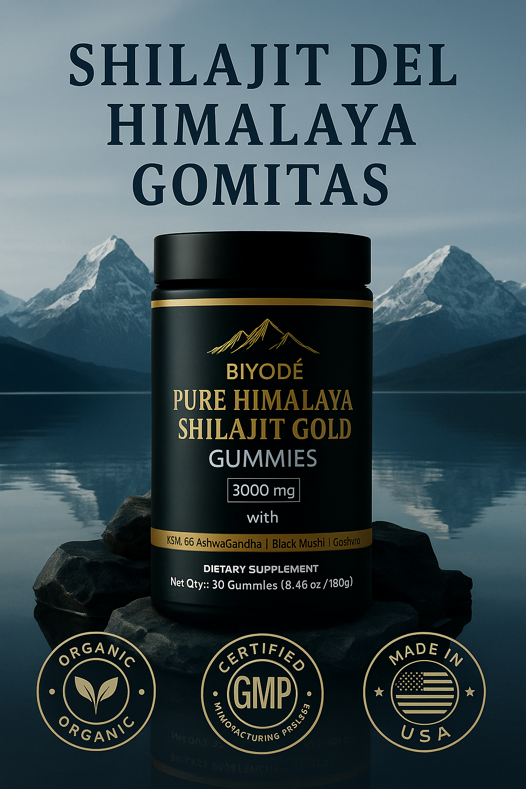 Potenciador Sexual Avanzado | Shilajit Himalaya en Gomitas (60 gummies)