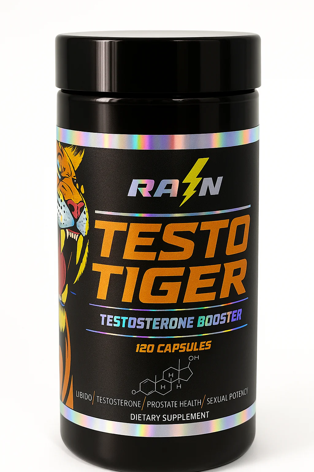 Testo Tiger Plus | Potenciador de Testosterona (120 CAPSULAS)