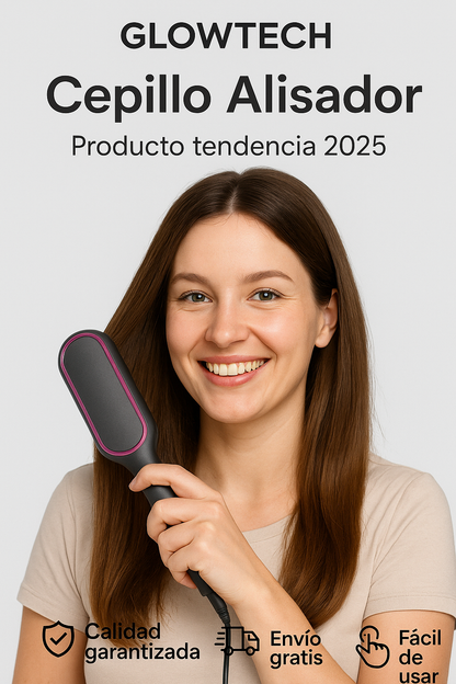 Cepillo Alisador Glowtech | Controla tu frizz en 3,2,1